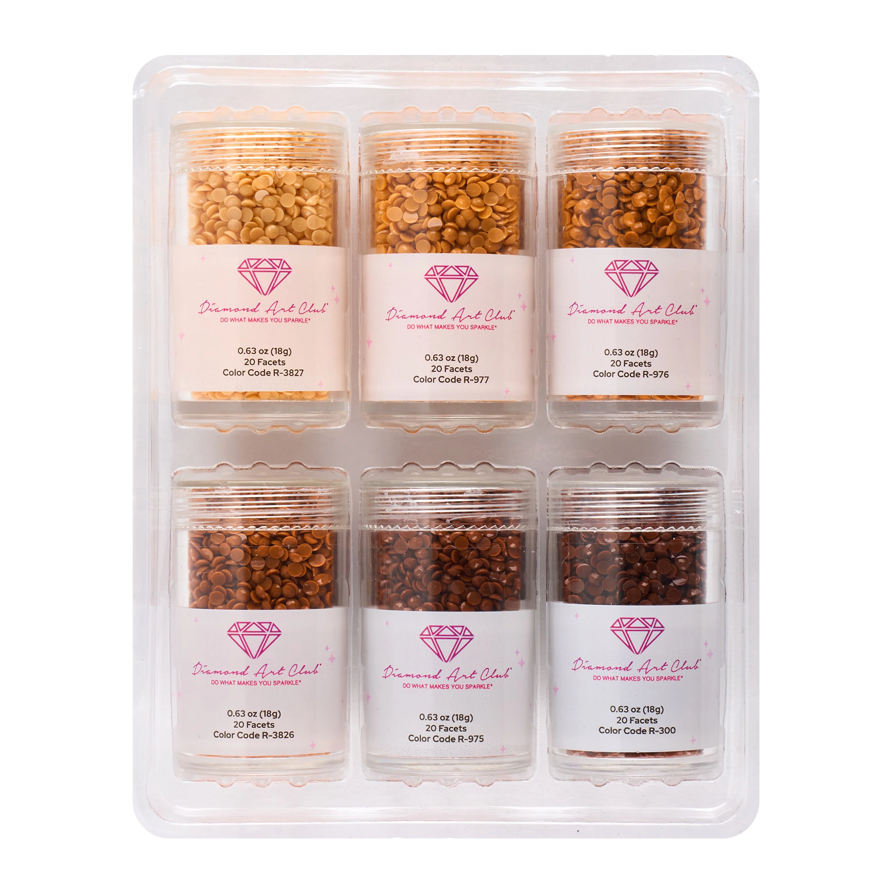 Bling Diamonds – Golden Toasted Tones Round (Set of 6) - Image 2