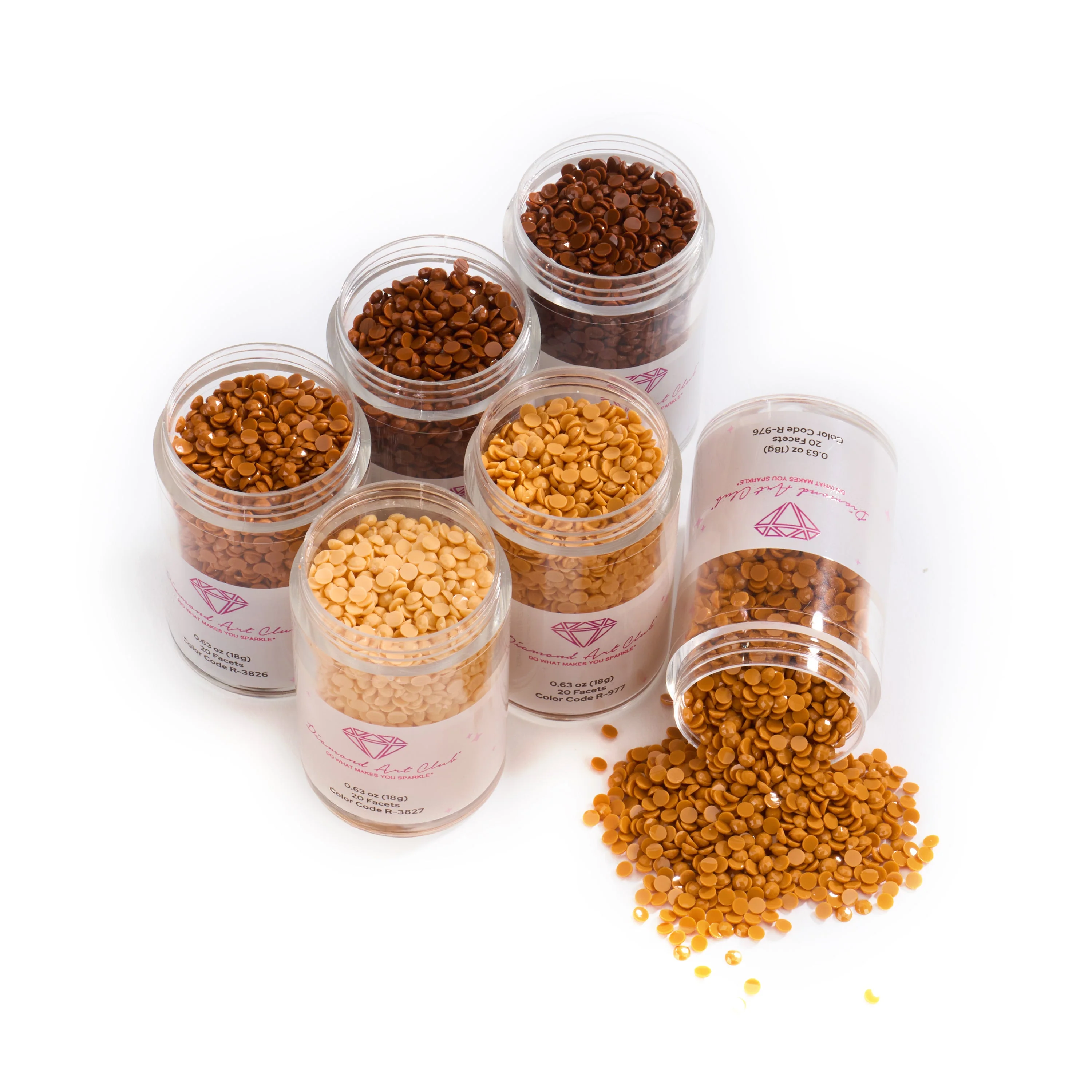 Bling Diamonds – Golden Toasted Tones Round (Set of 6) - Image 3