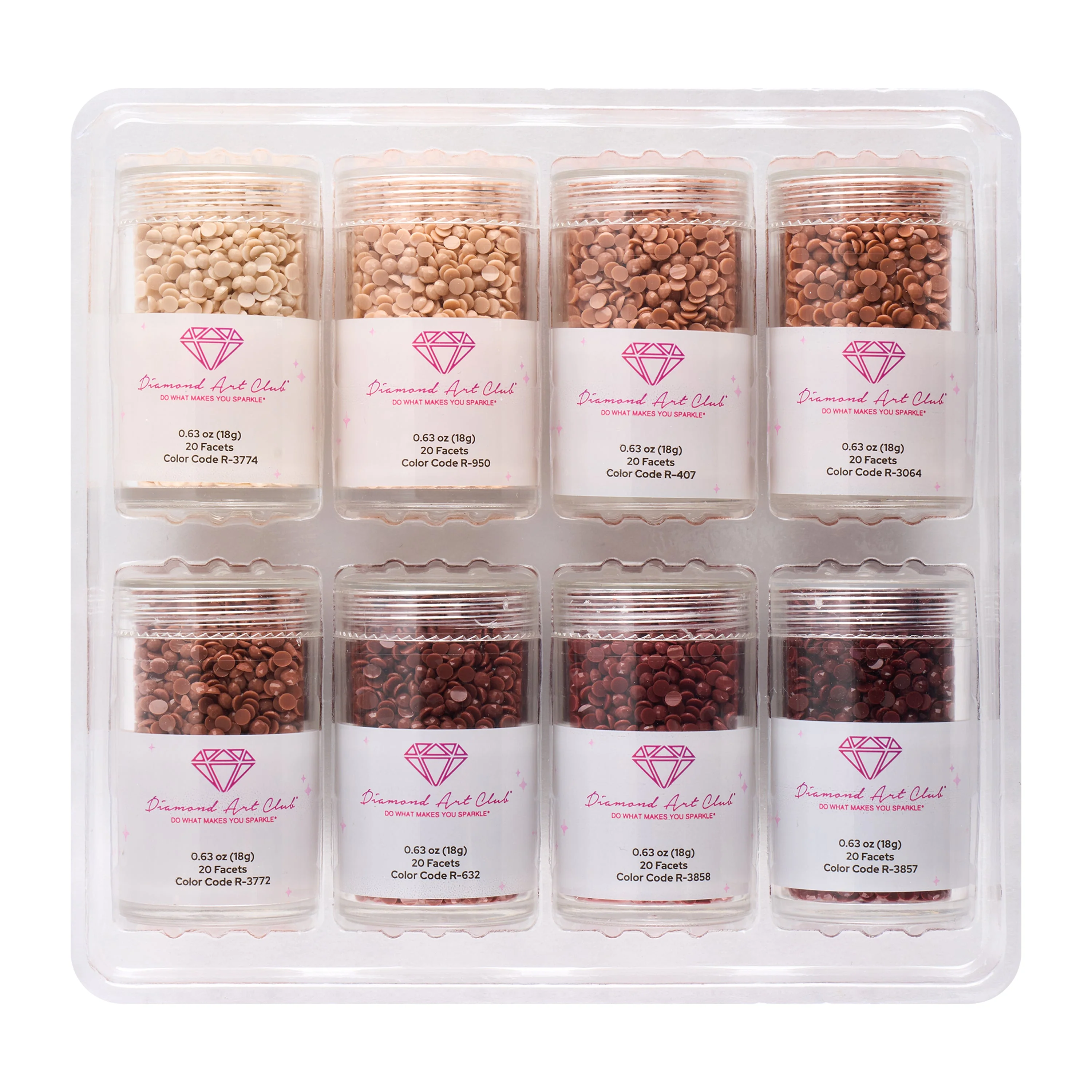 Bling Diamonds – Warm Earthly Tones Round (Set of 8) - Image 2