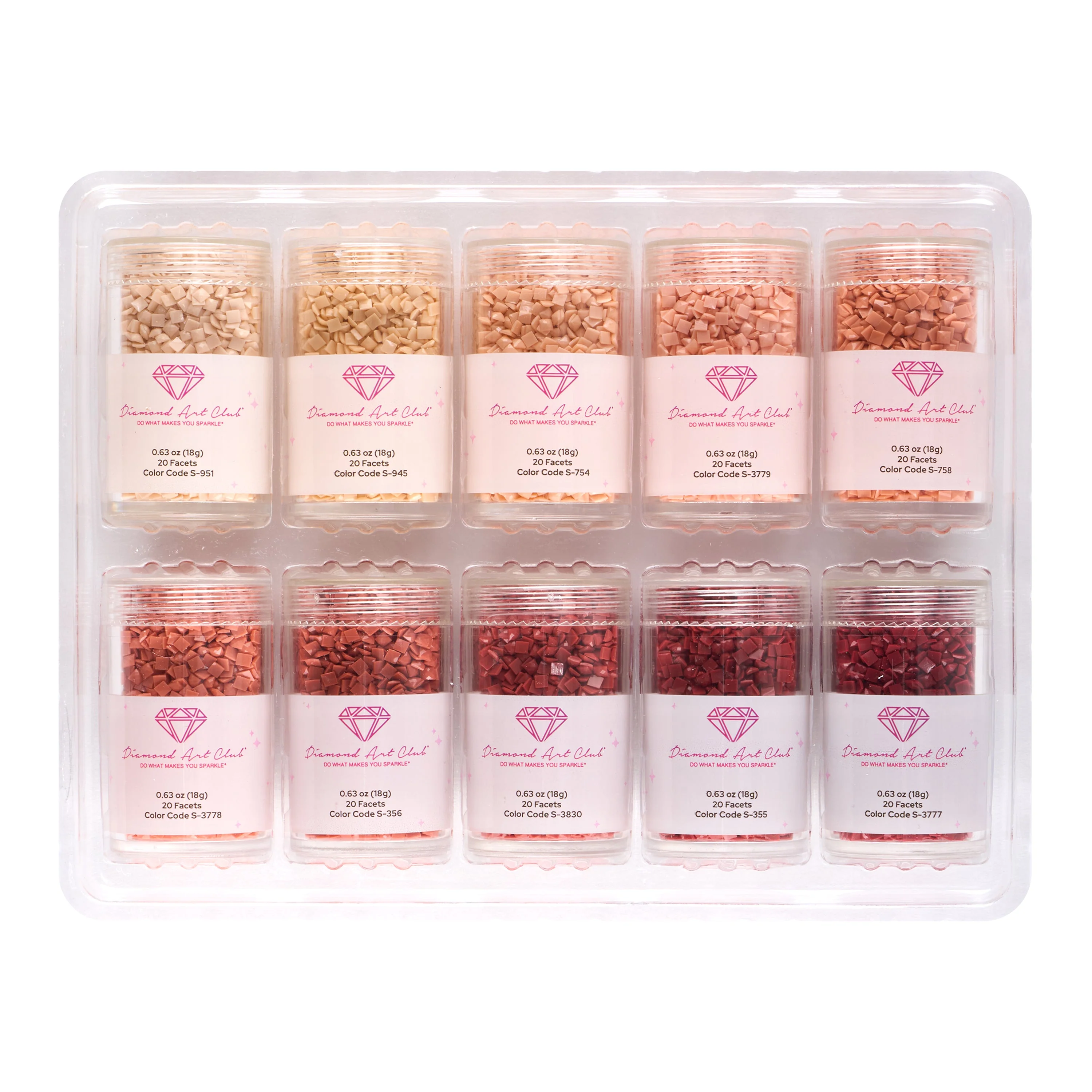 Bling Diamonds - Blushed Rosy Tones Square (Set of 10) - Image 2