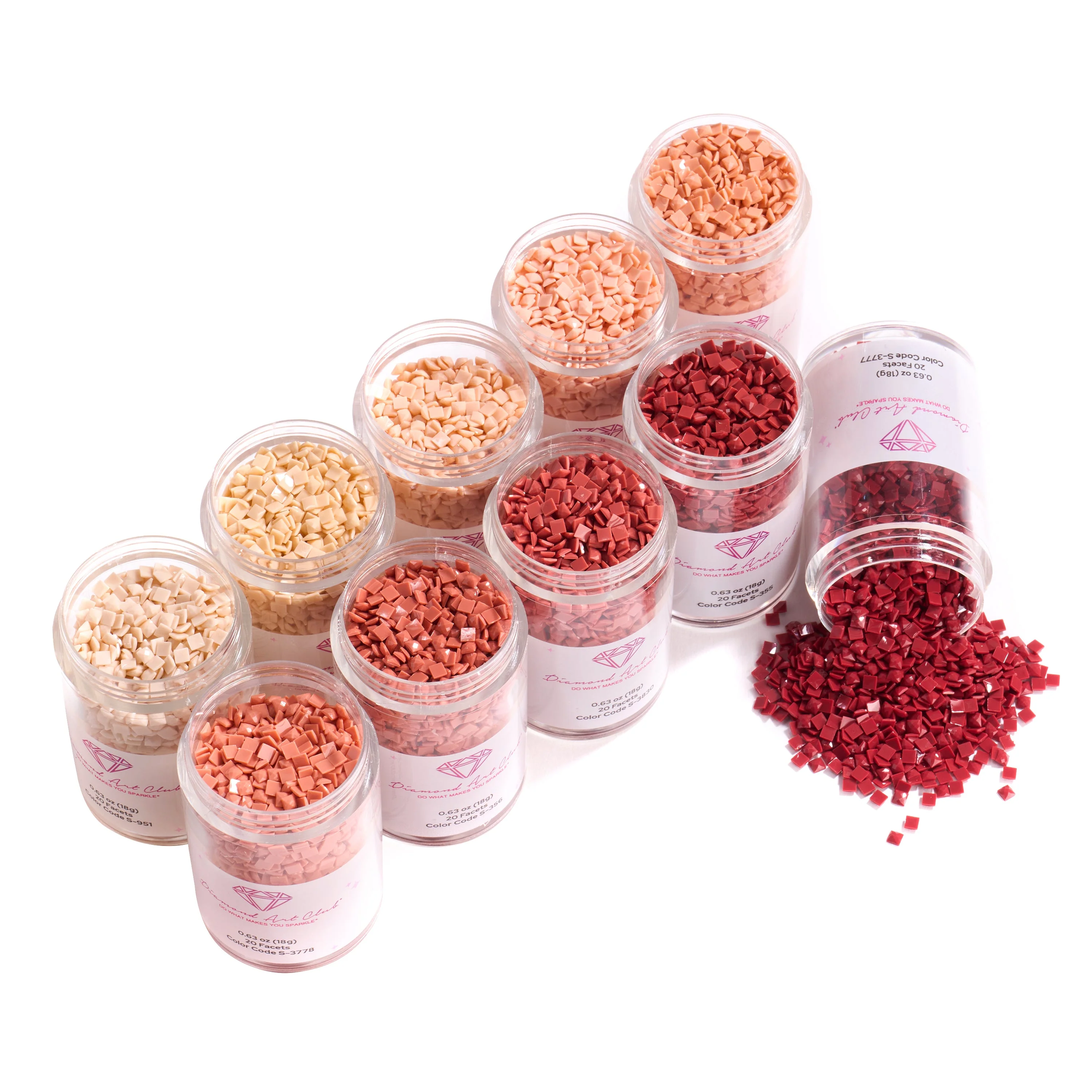 Bling Diamonds - Blushed Rosy Tones Square (Set of 10) - Image 3