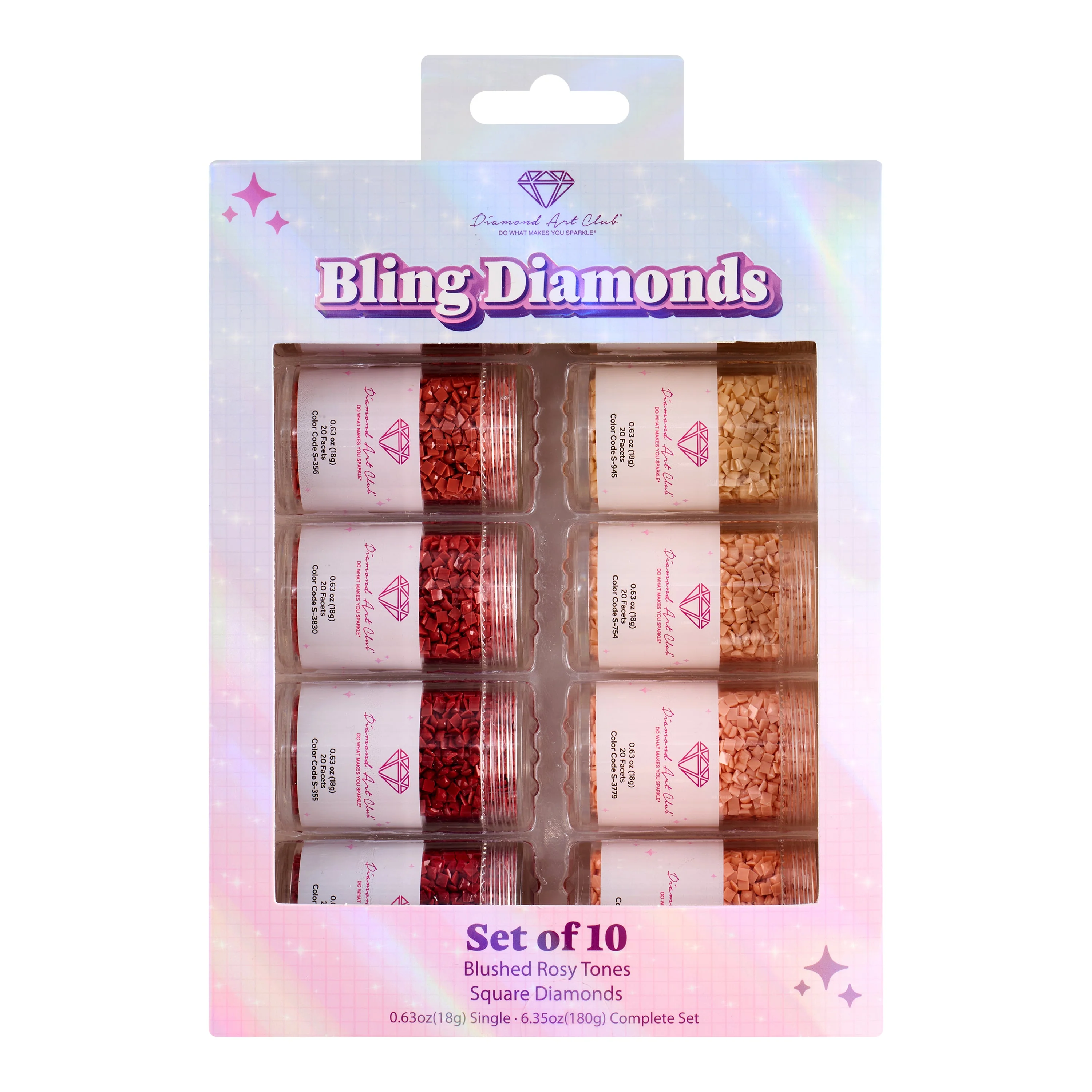 Bling Diamonds - Blushed Rosy Tones Square (Set of 10) - Image 5