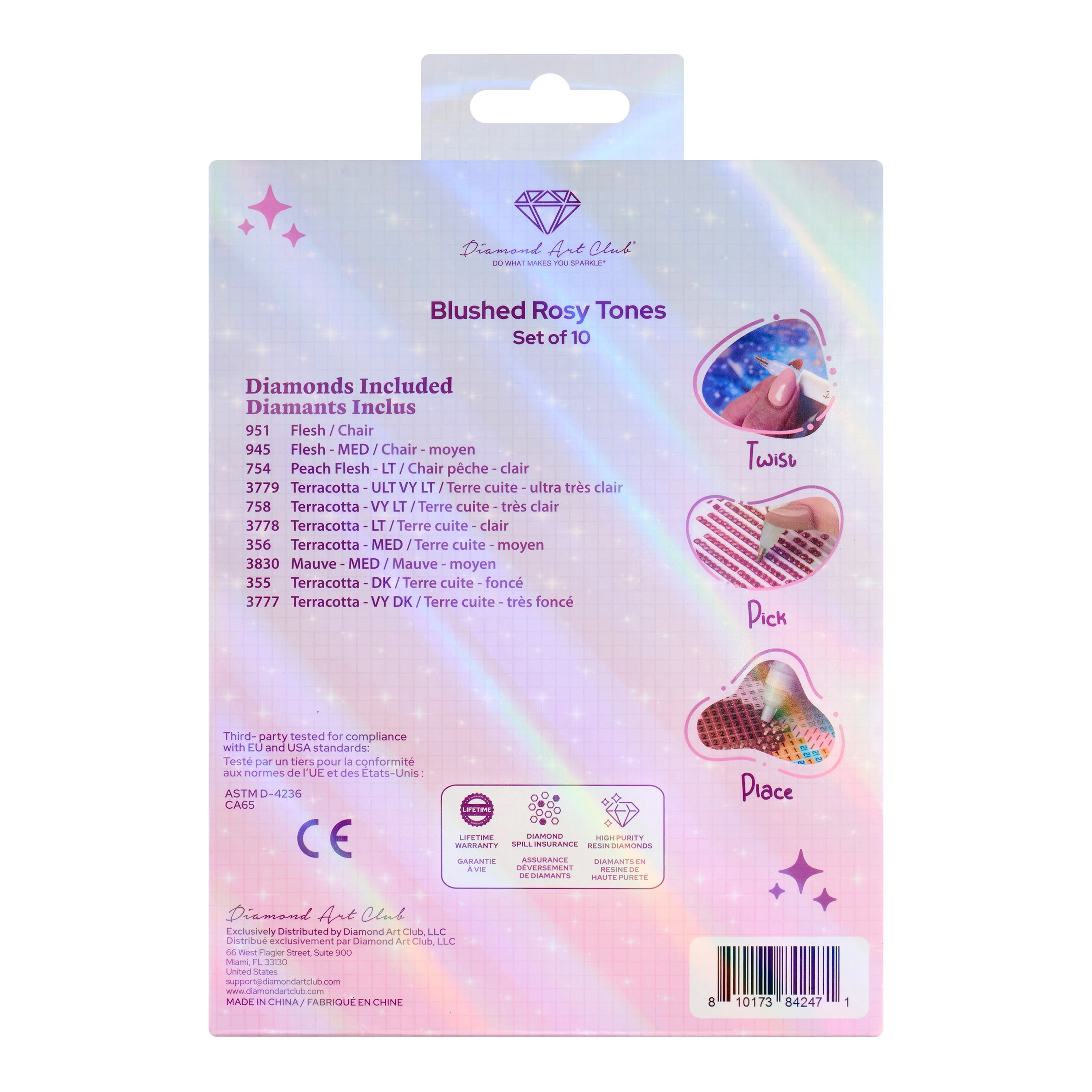 Bling Diamonds - Blushed Rosy Tones Square (Set of 10) - Image 6