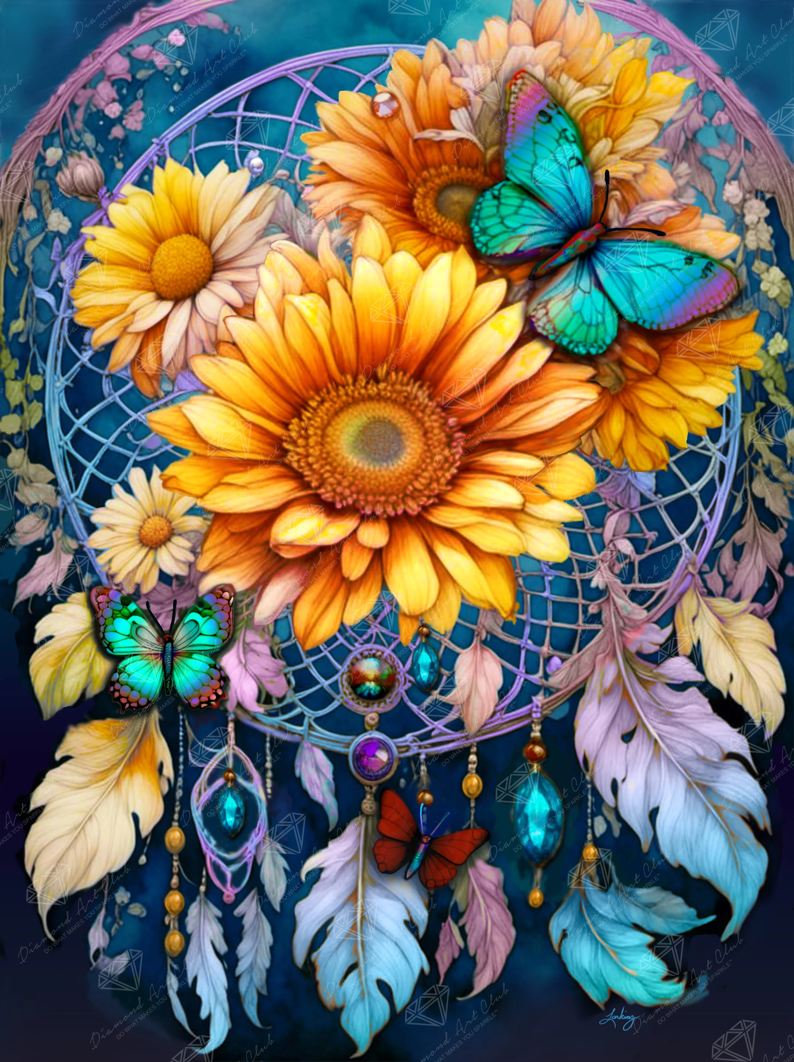 Daisy Gems Dreamcatcher