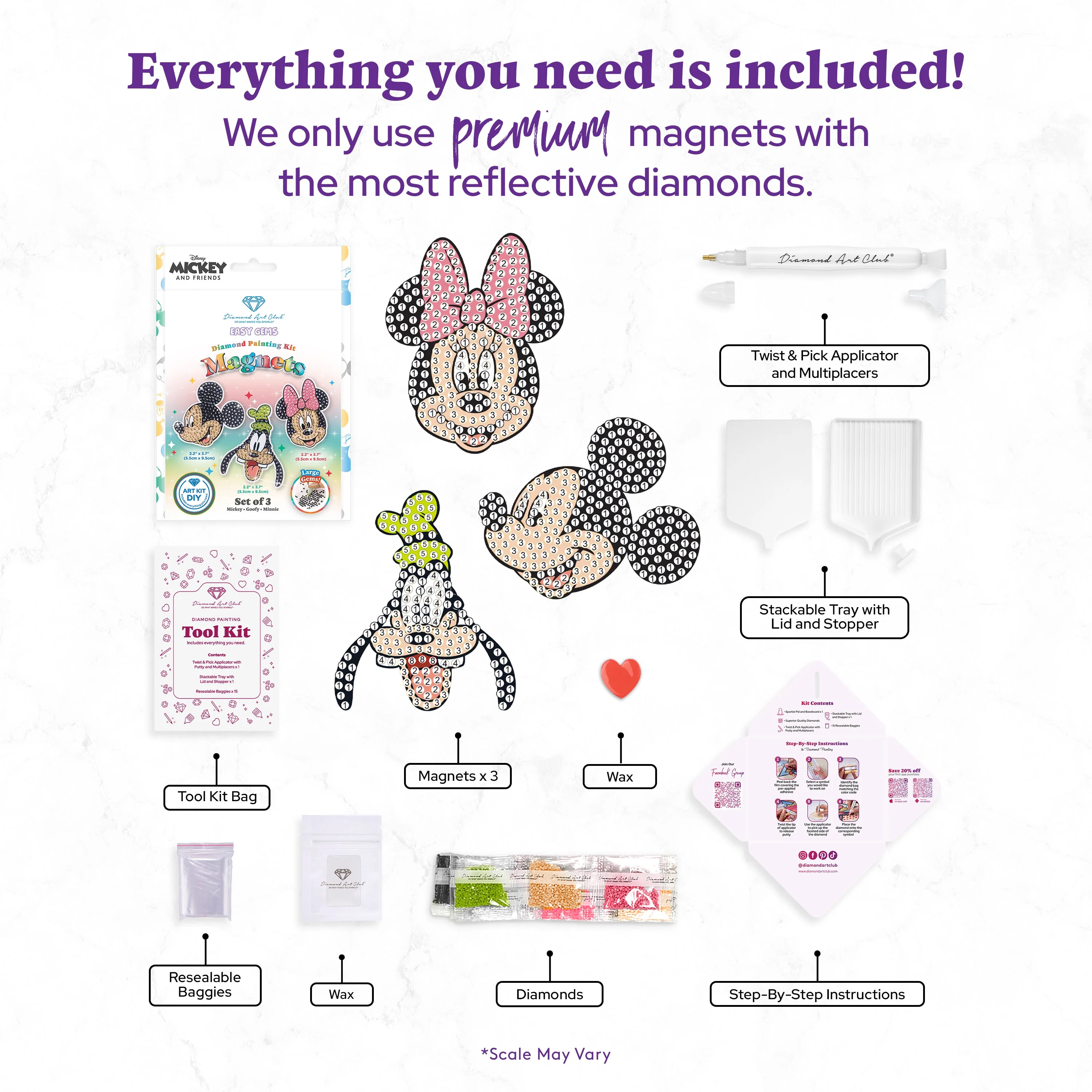 Easy Gem™ Magnets - Mickey and Friends™ (Set of 3) - Image 3