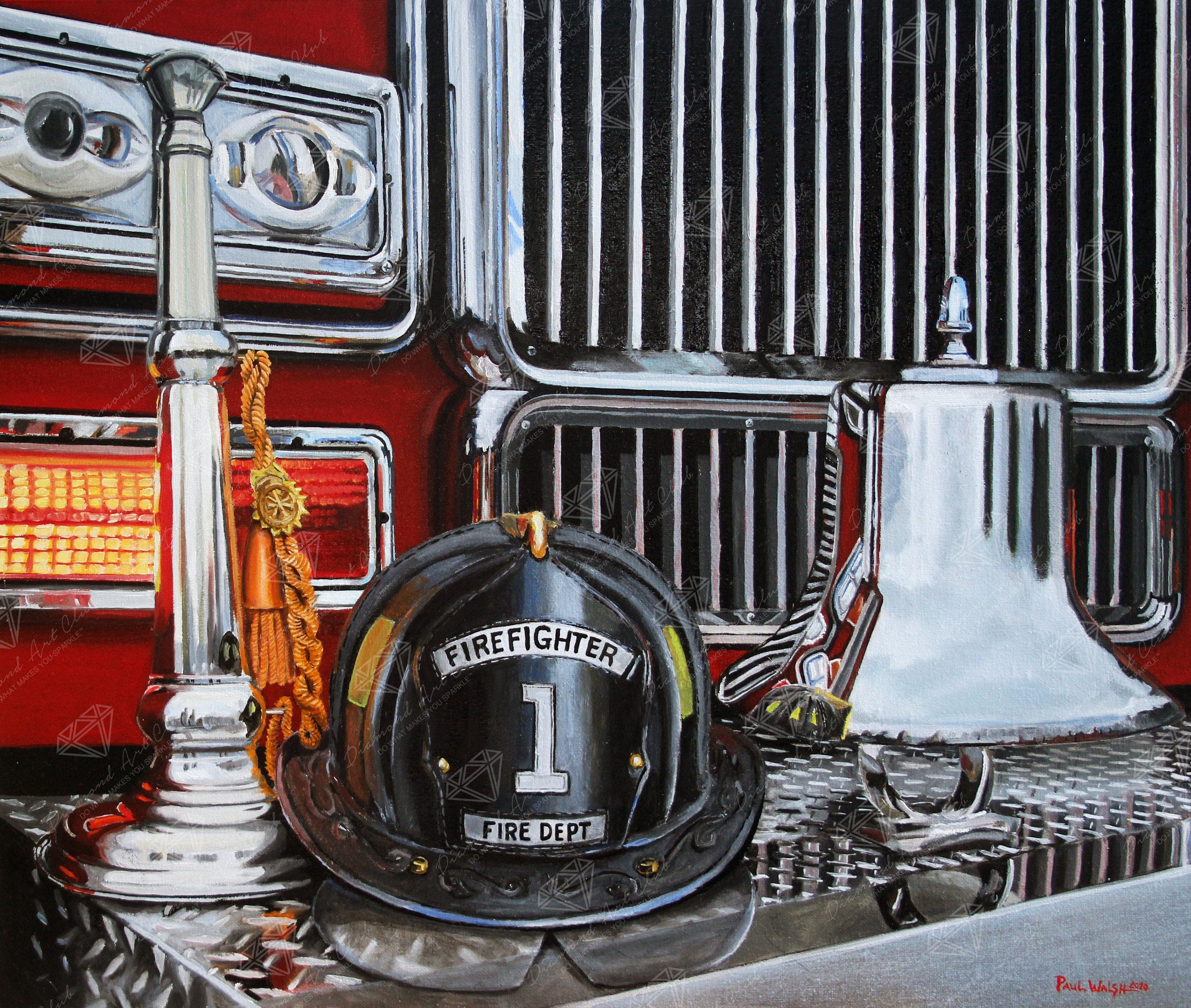 Fire Truck and Helmet