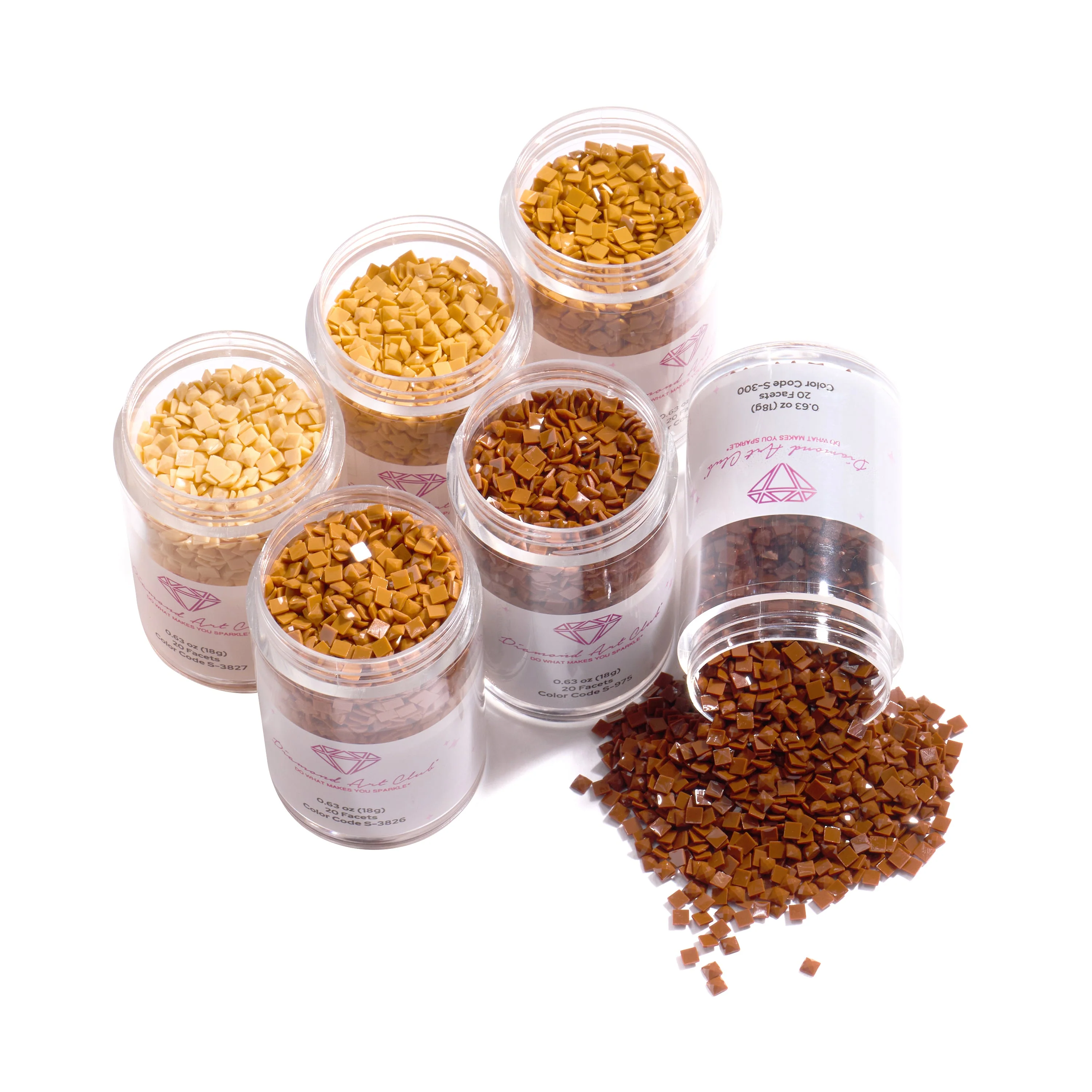 Bling Diamonds – Golden Toasted Tones Square (Set of 6) - Image 3