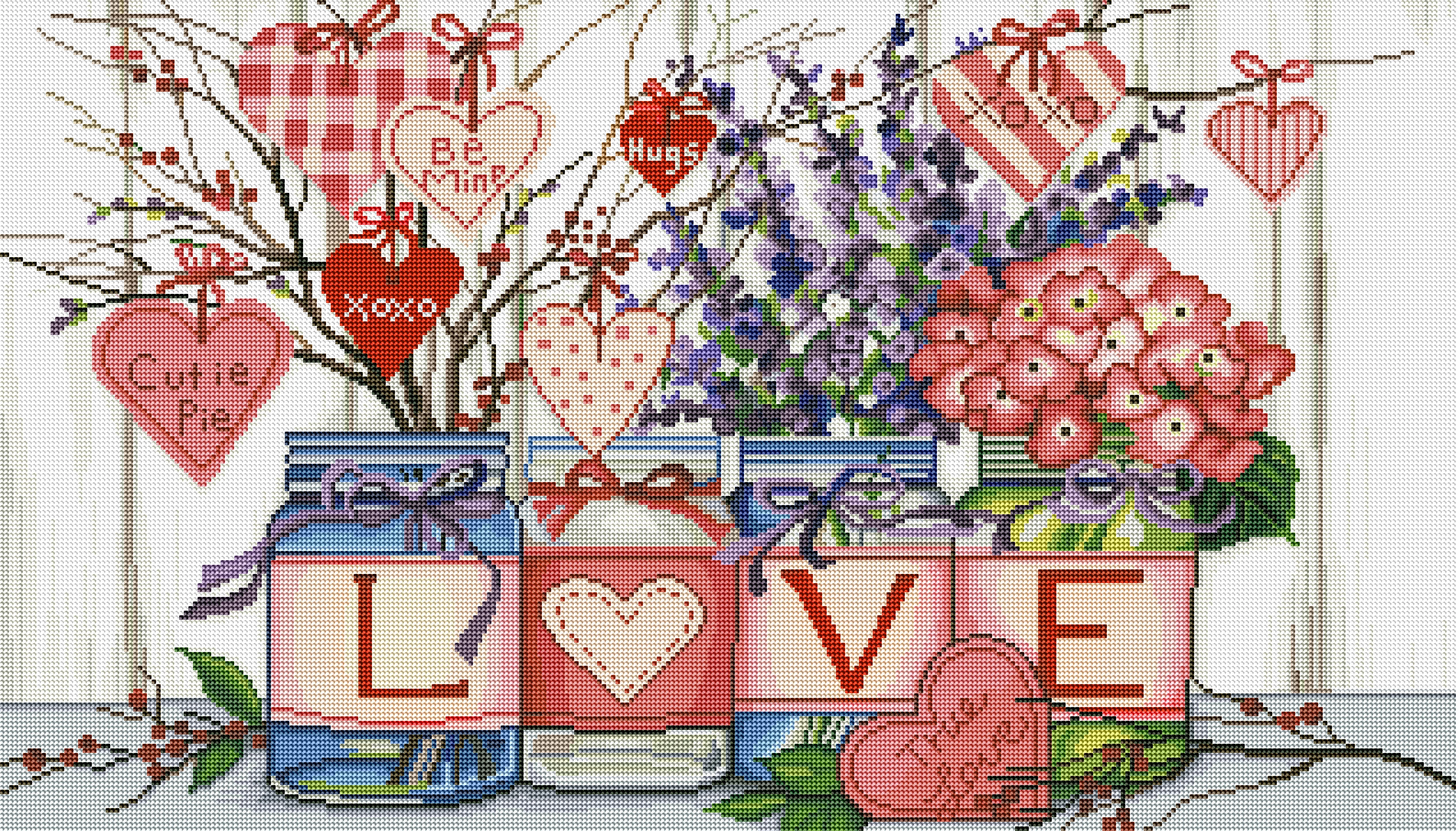 Heart Flower Jars - Image 2