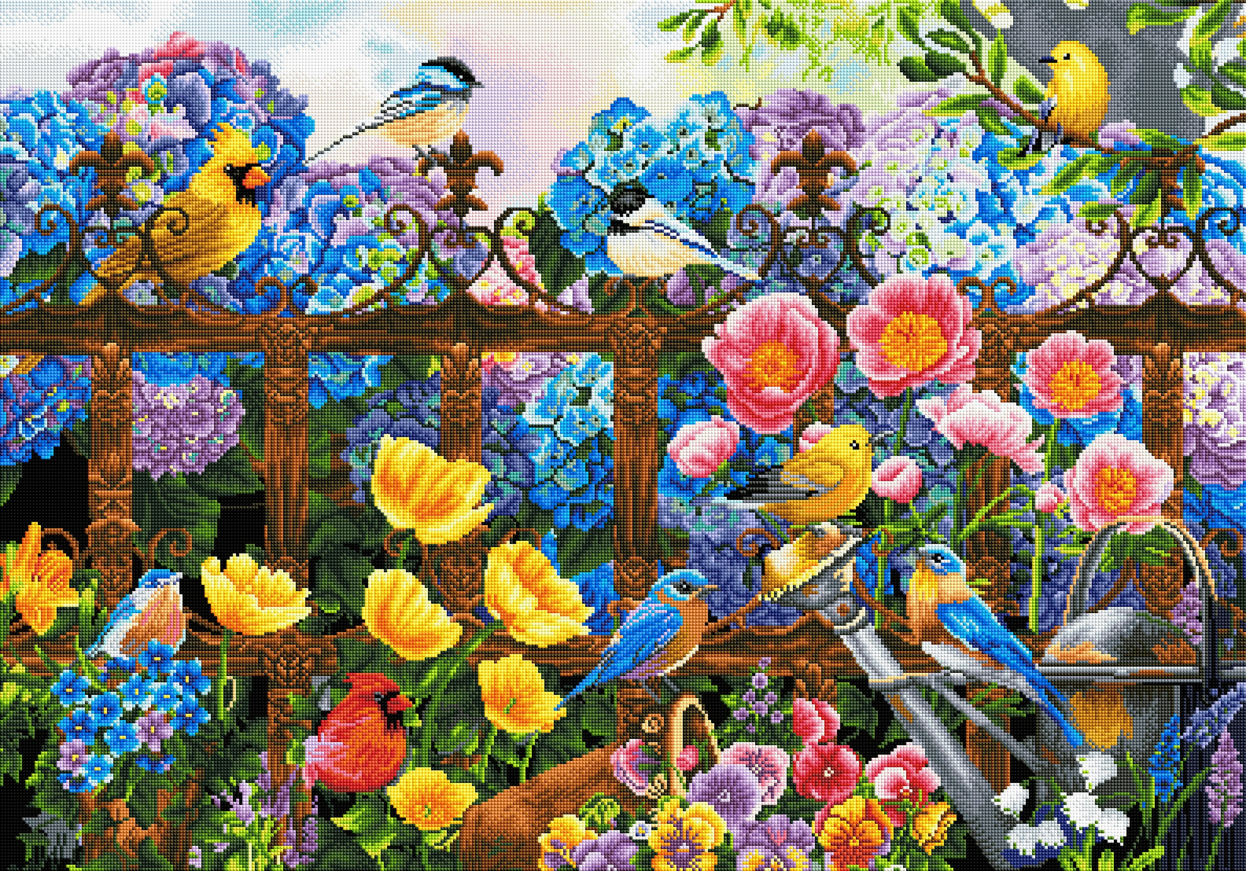 Hydrangea Garden Birds - Image 2