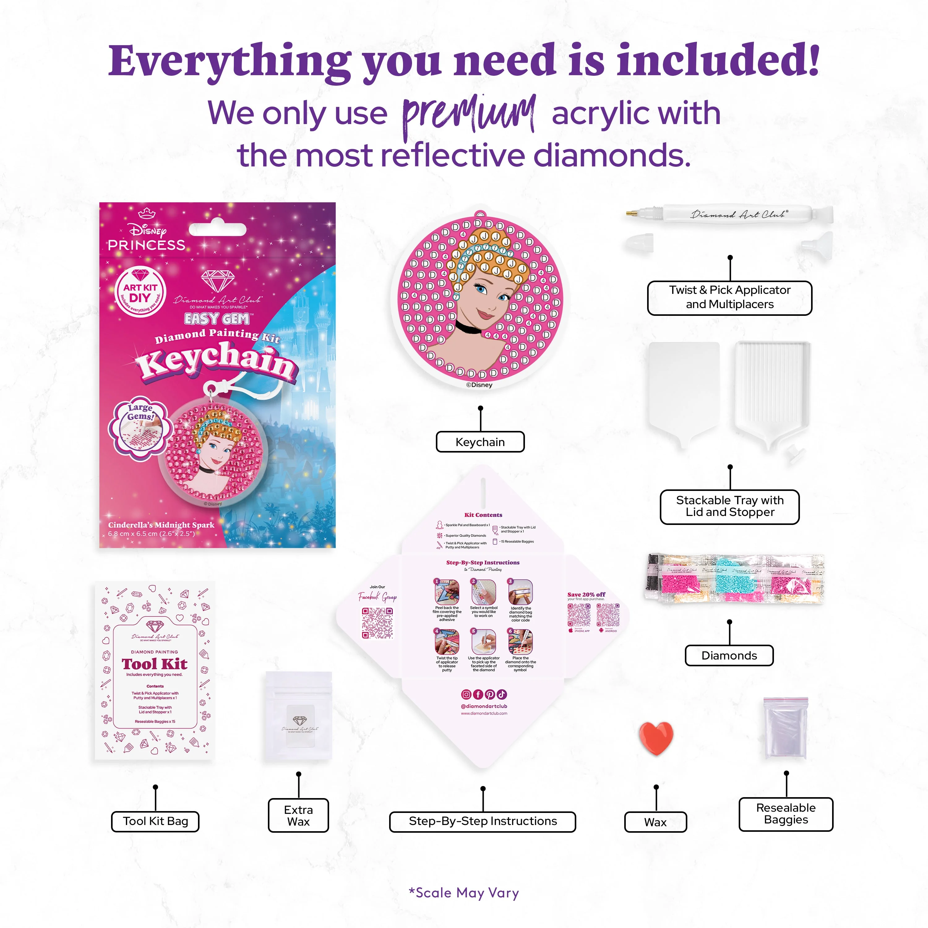 Easy Gem™ Keychain - Cinderella’s Midnight Spark - Image 3