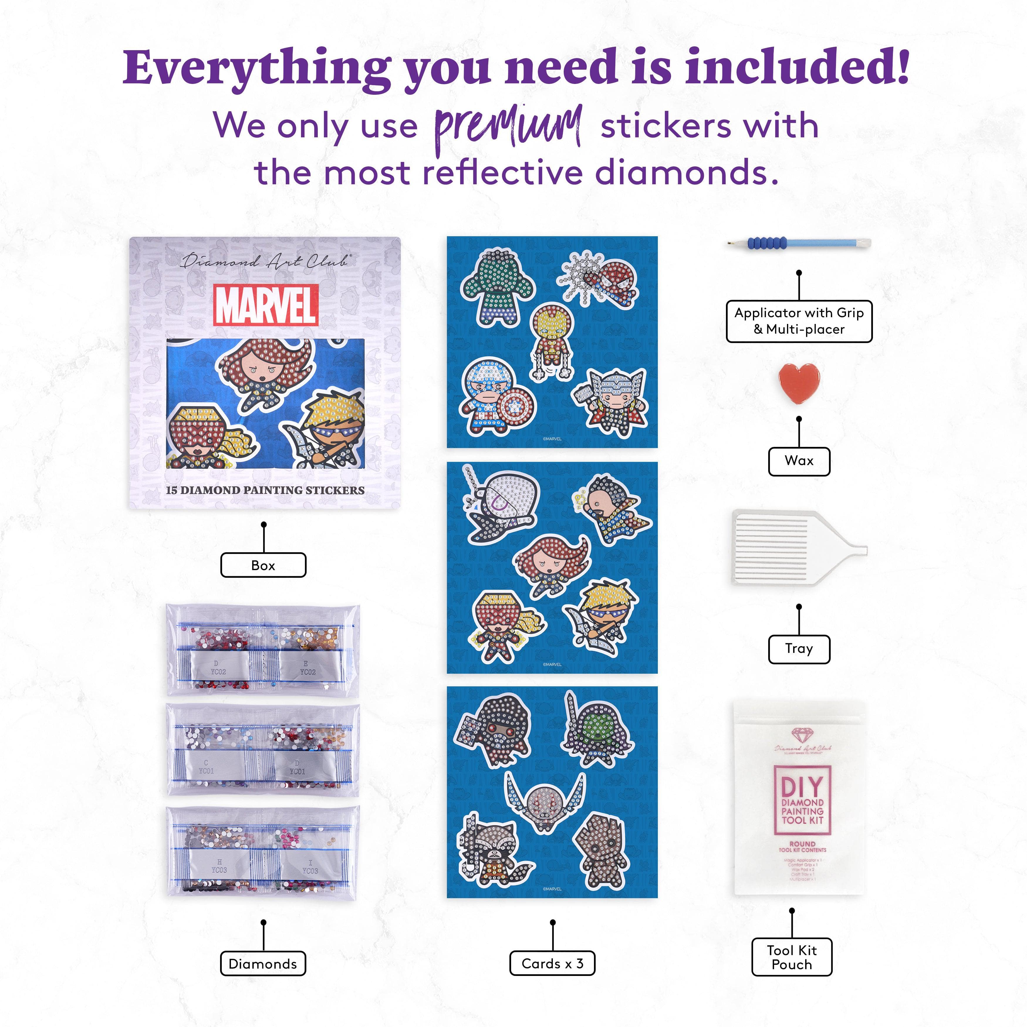 Marvel™ Superheroes Diamond Painting Stickers (Set of 15) - Image 6