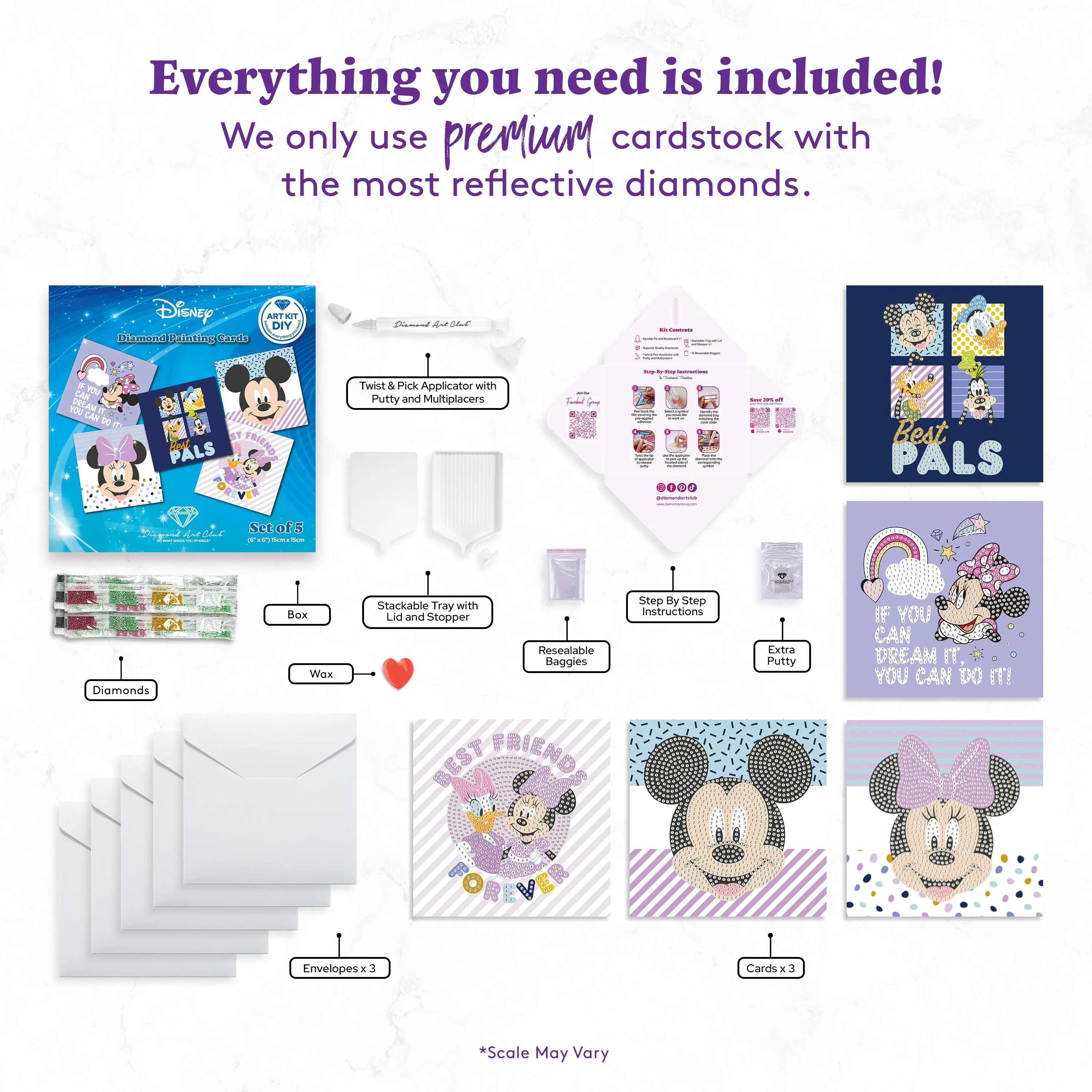 Mickey and Friends™ DIY Cards (Set of 5) - Image 3