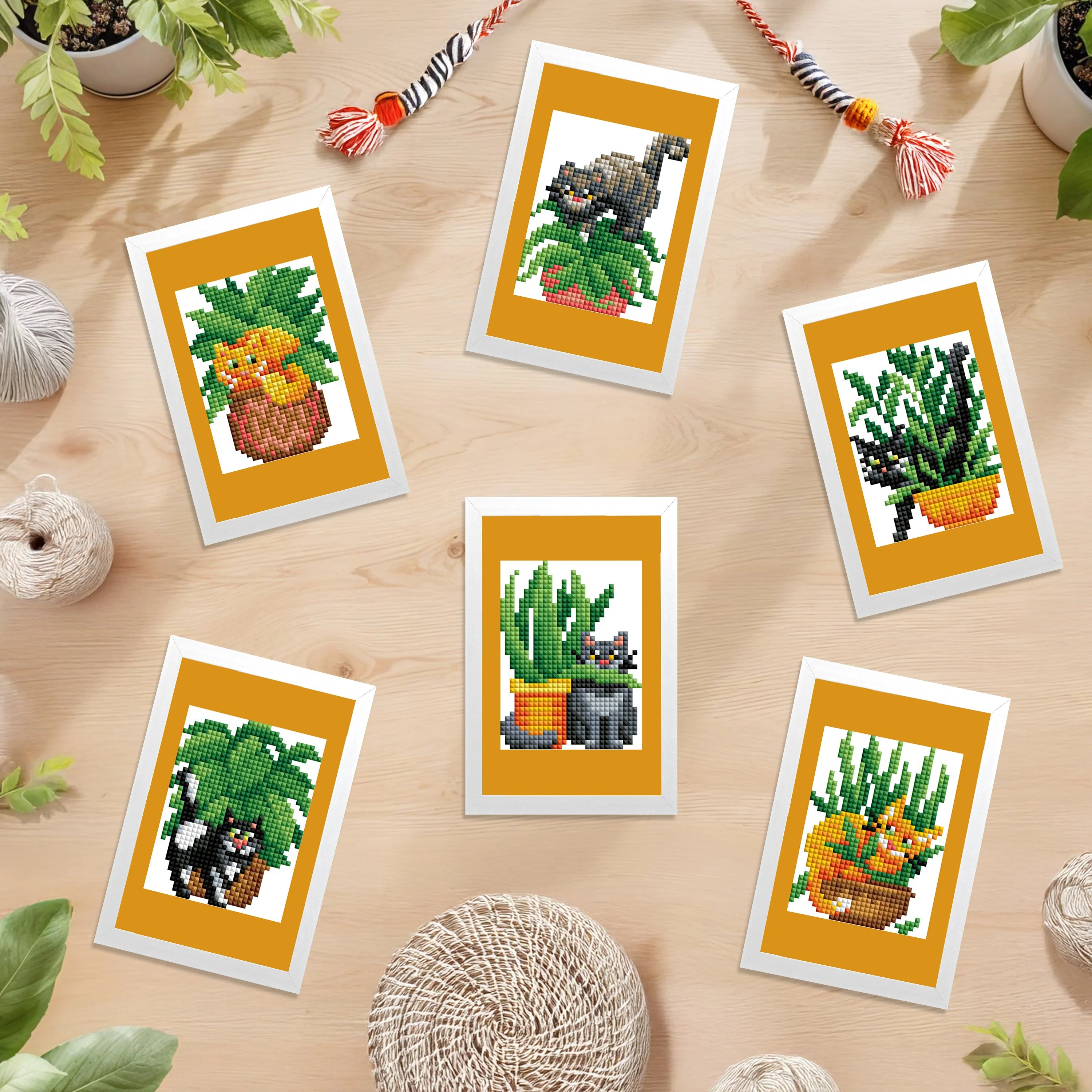 Mini Dazzles™ - Cats with Plants - Image 2