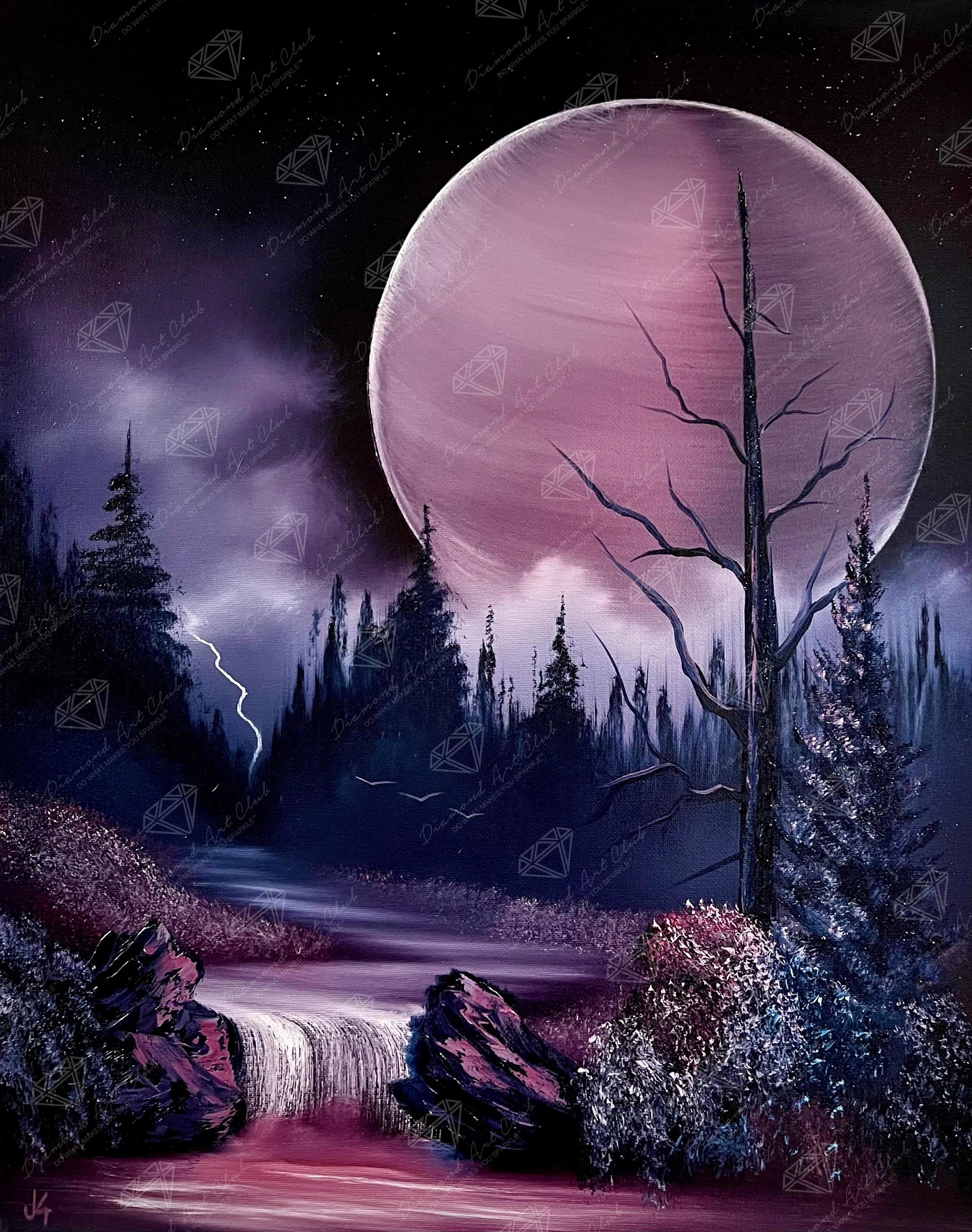 Moonrise Over Fuchsia Falls