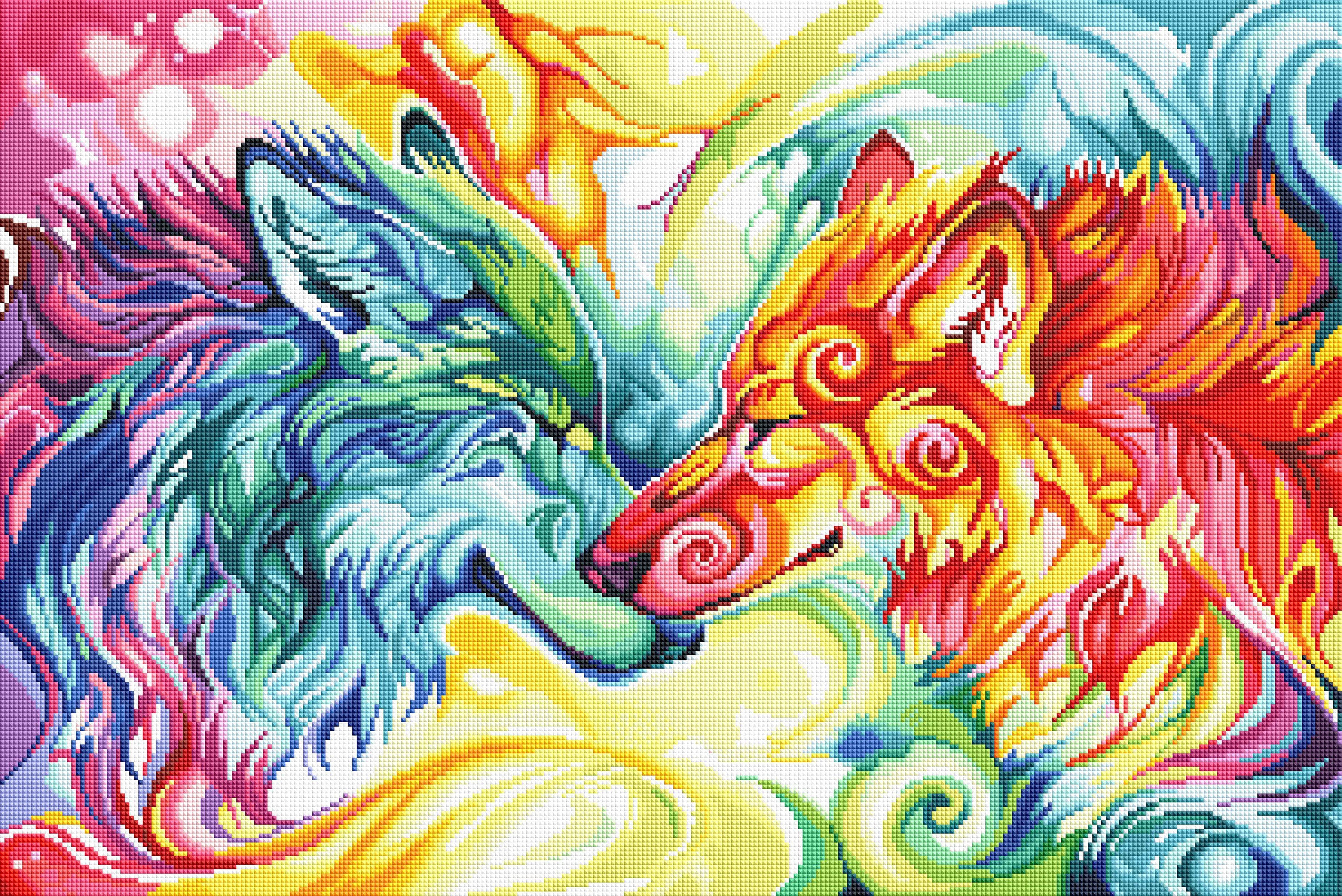 Nuzzling Wolves - Image 2
