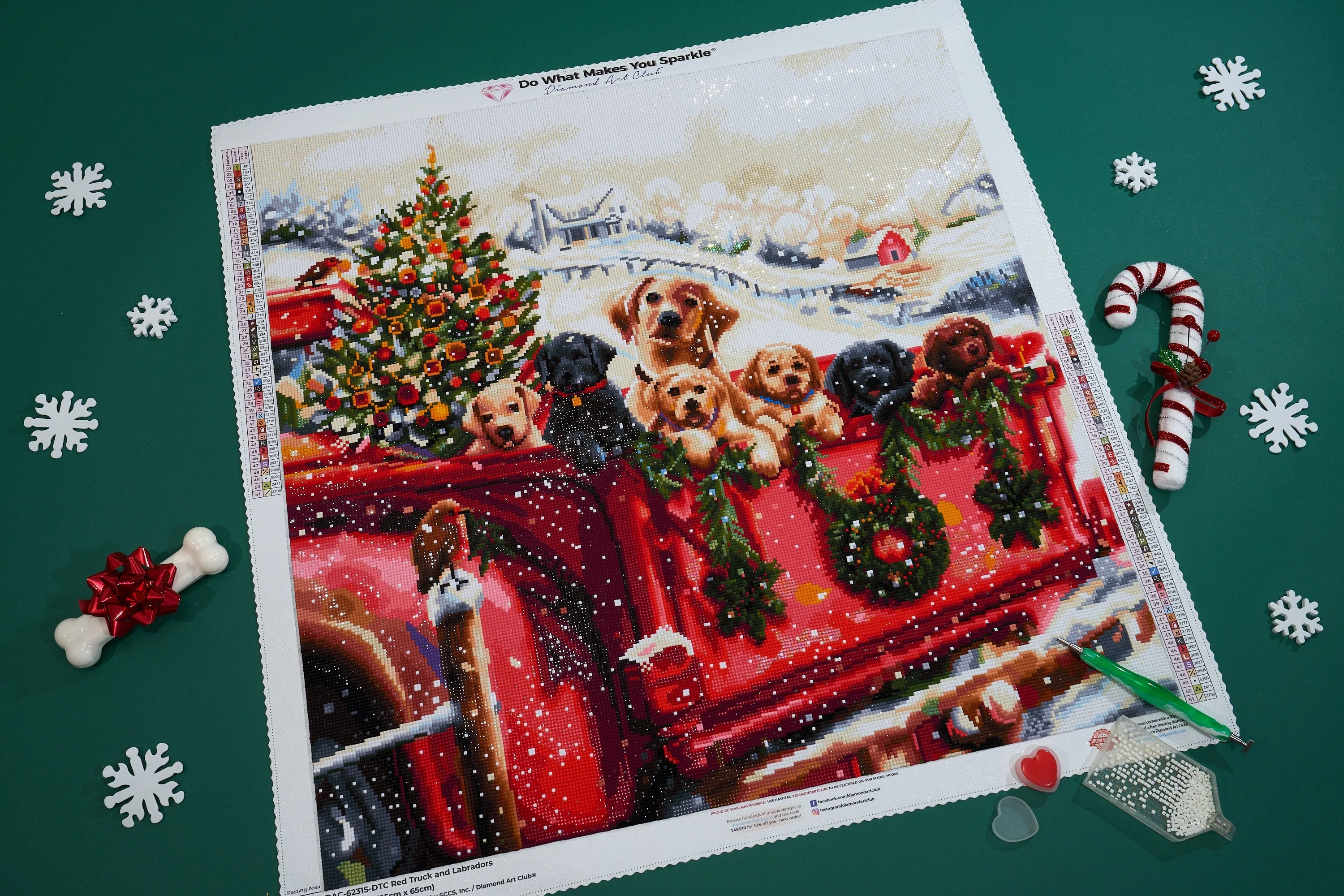 Red Truck and Labradors - Image 6