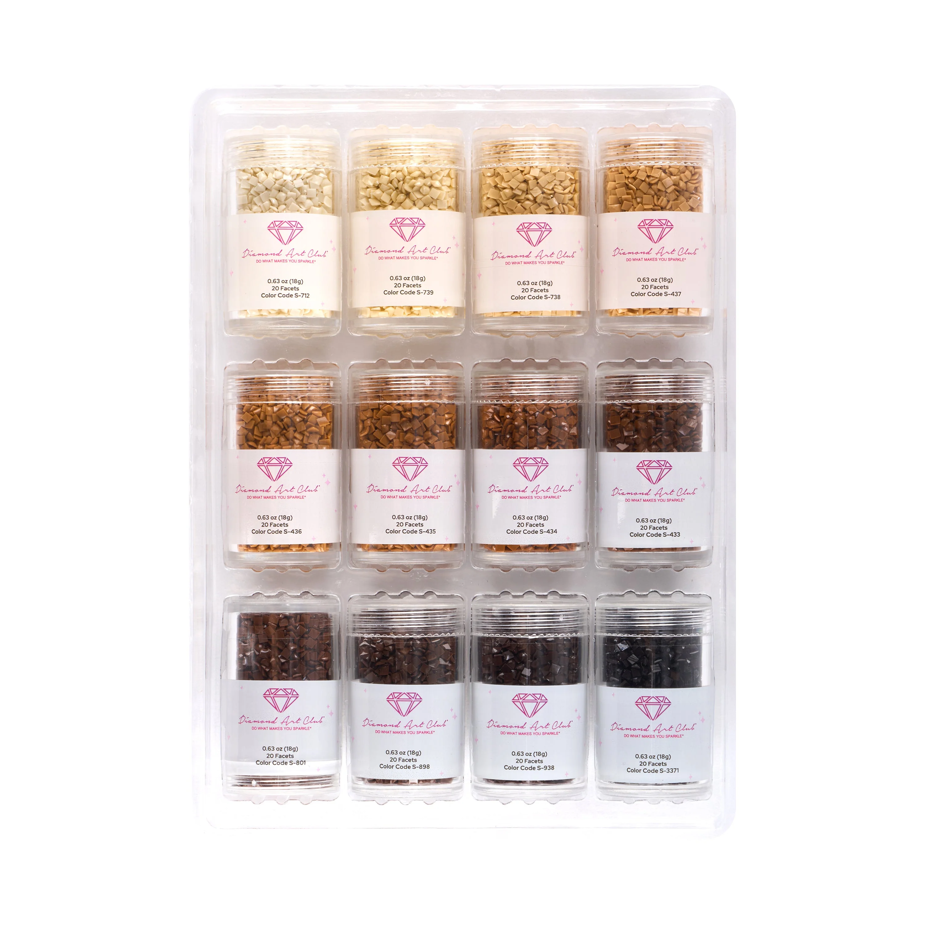 Bling Diamonds - Soft Neutral Tones Square (Set of 12) - Image 2