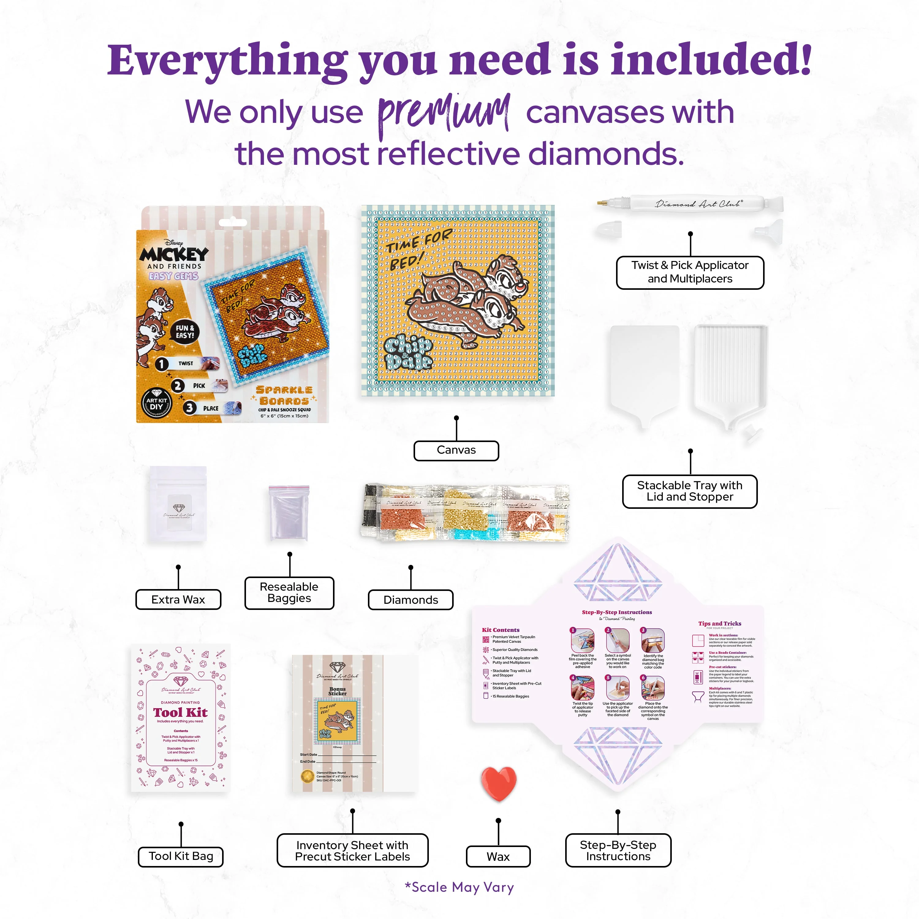 Easy Gem™ Sparkle Boards – Chip & Dale™ Snooze Squad - Image 3