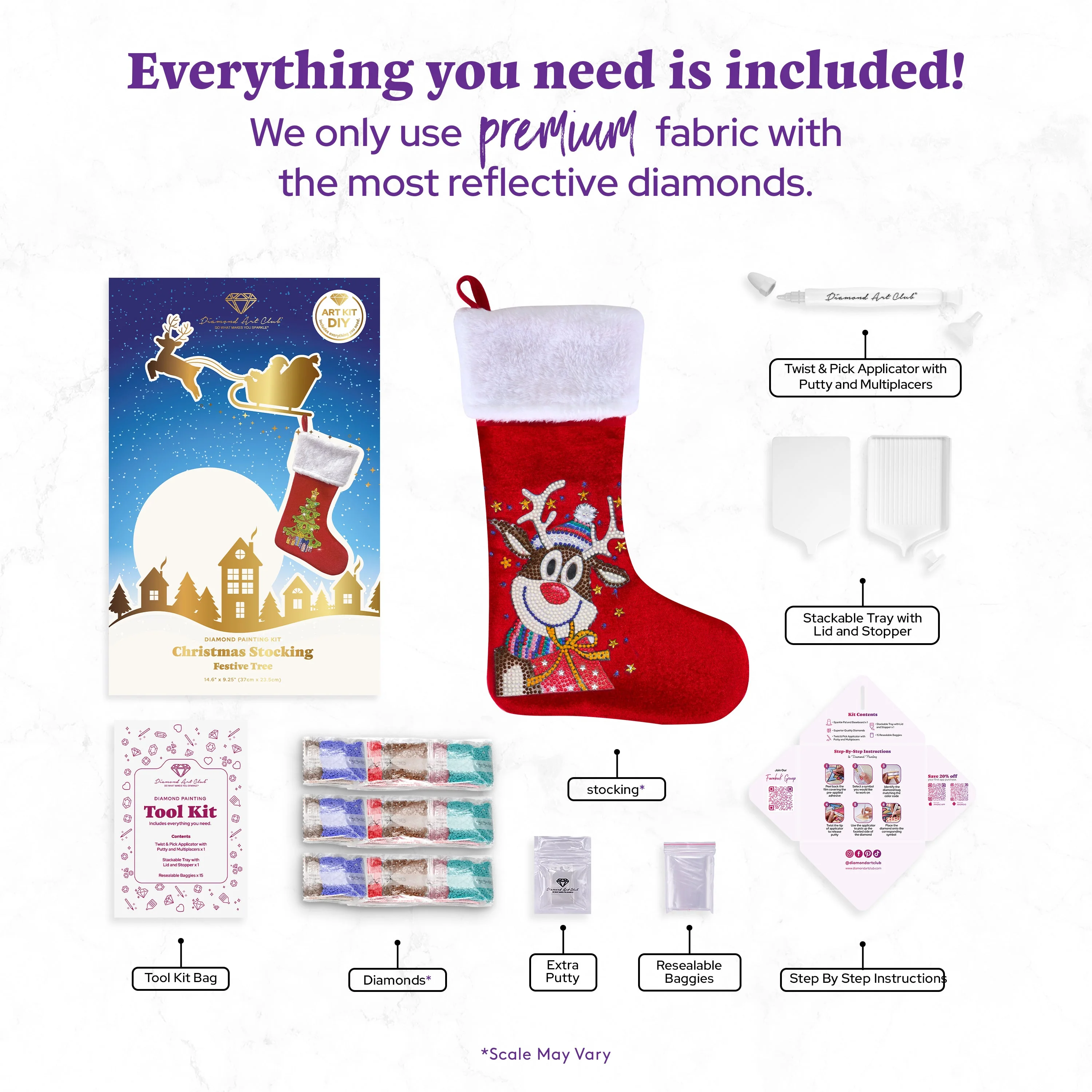 Christmas Stocking - Jolly Reindeer - Image 3