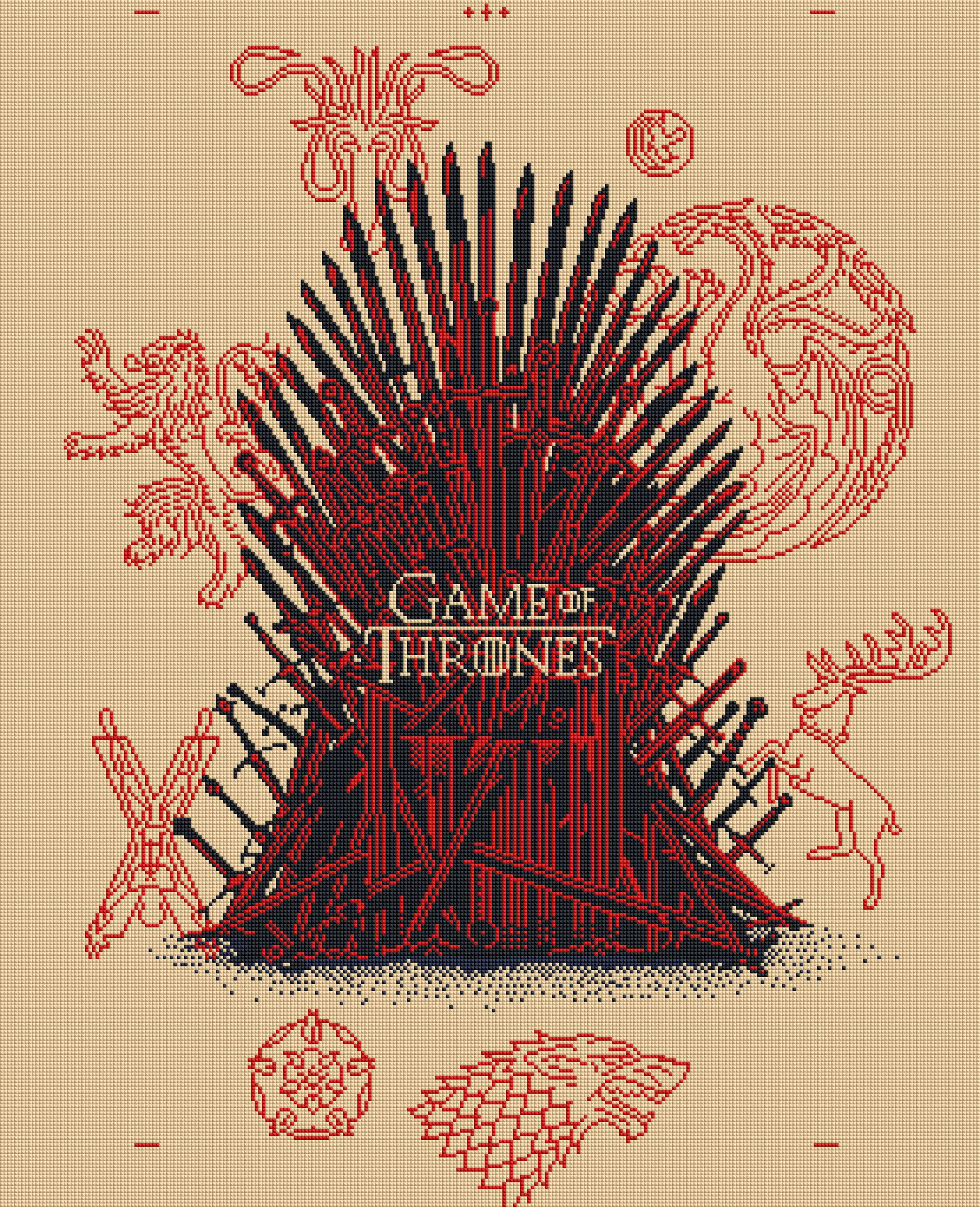 The Iron Throne - Red & Beige - Image 2